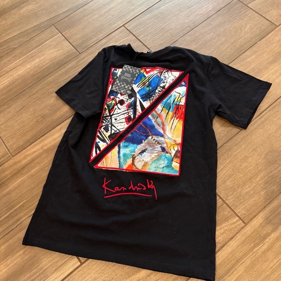 Rebel Vengeance Other - Rebel Vengeance Wassily Kandinsky Signature Art T-Shirt Mens Size L Black New